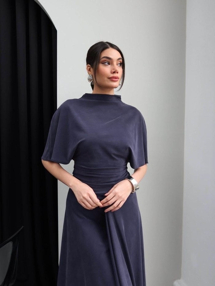 Luna Asymmetrical Drape Dress