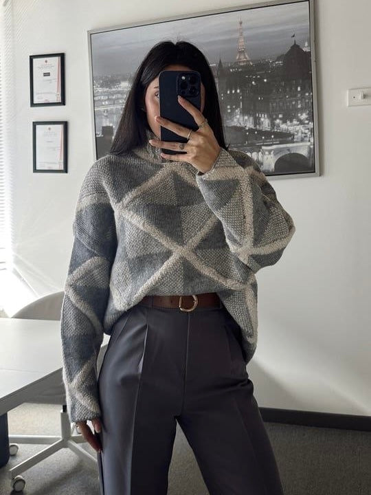 Geometric Knit Sweater