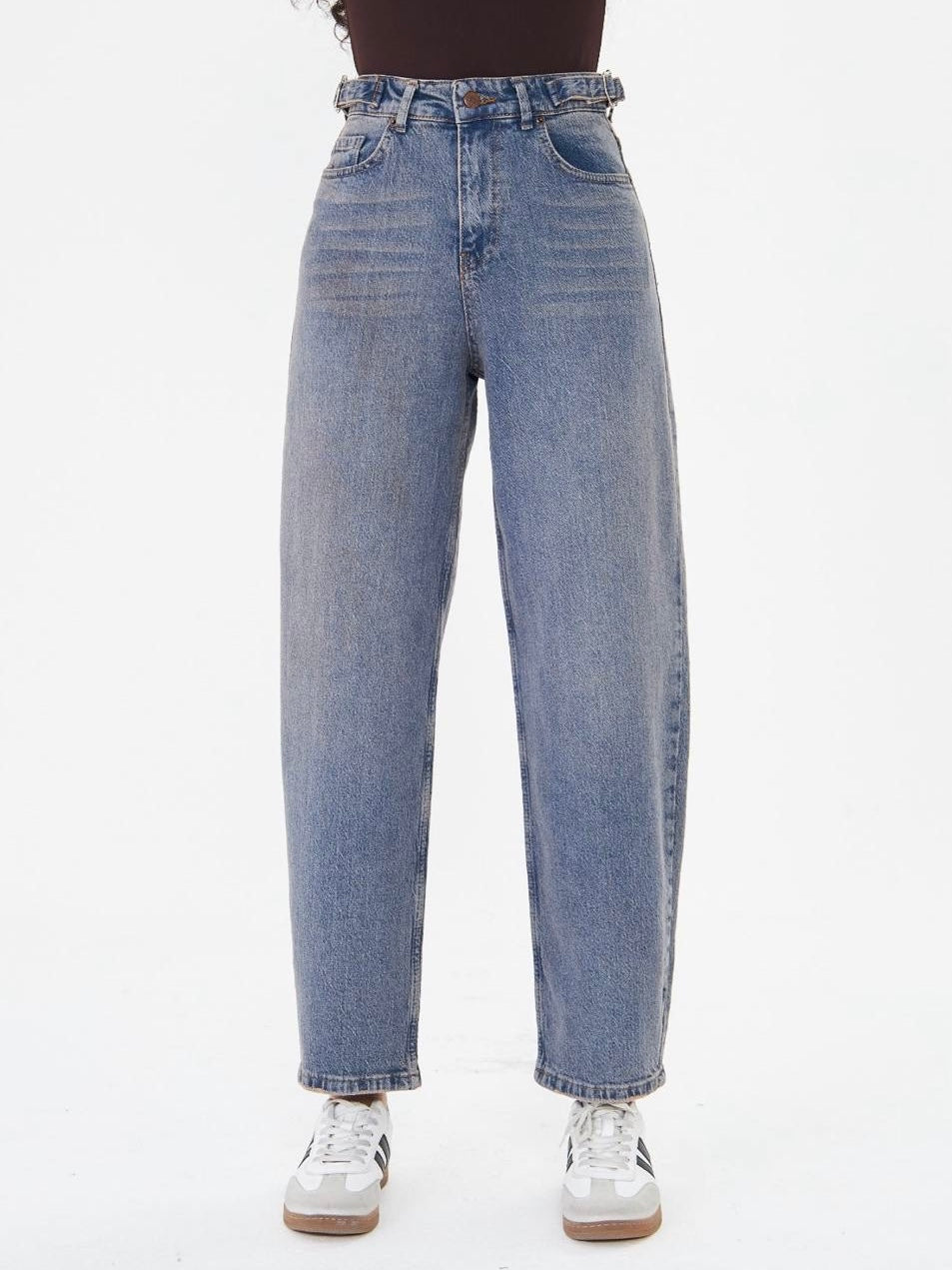 High-Waist Straight Leg Jeans