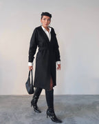 Black Velvet Trench Coat