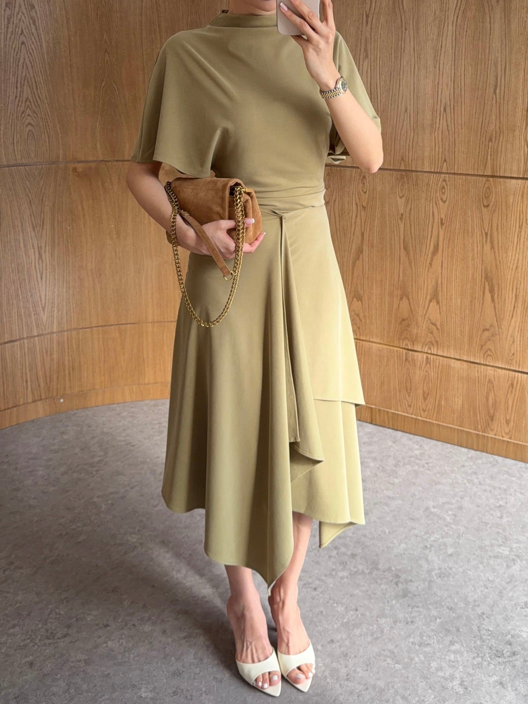 Olive Two-Piece Dress