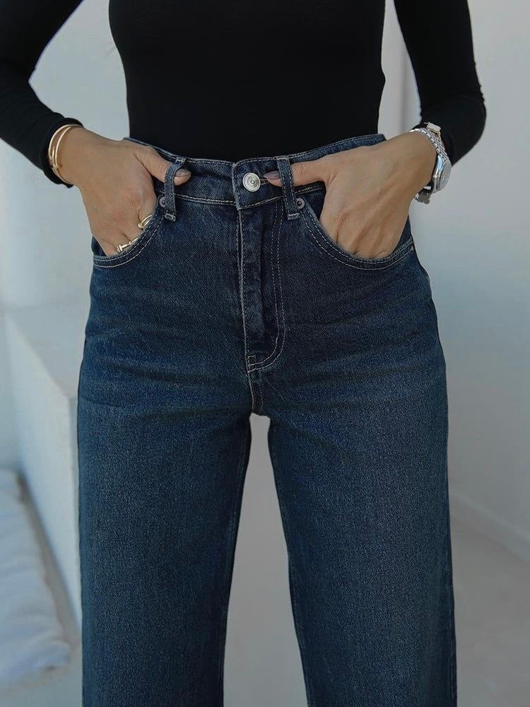 ZARA Straight Wide Leg Jeans