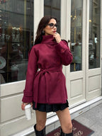 Burgundy Trench Coat