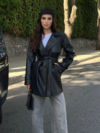 Black Leather Coat