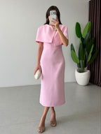 Aurora Cape Midi Dress
