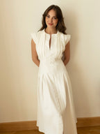 White Rosalie Flare Dress