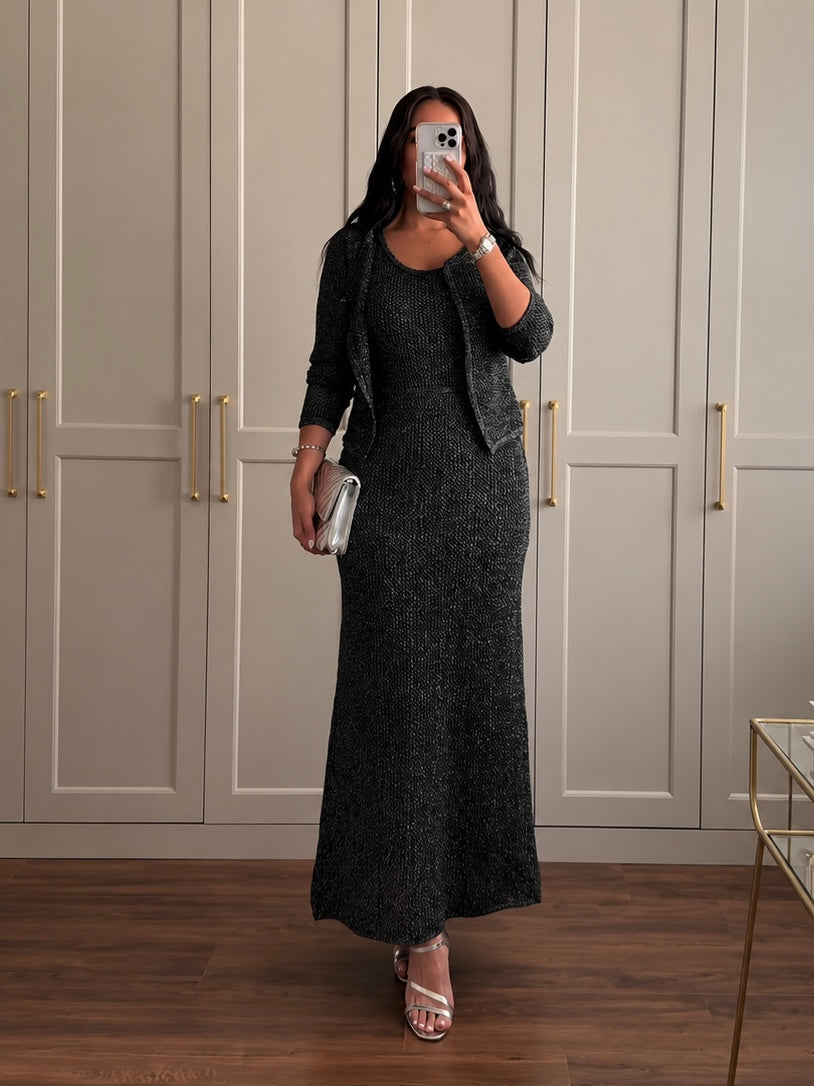Charcoal Celeste Knit Set