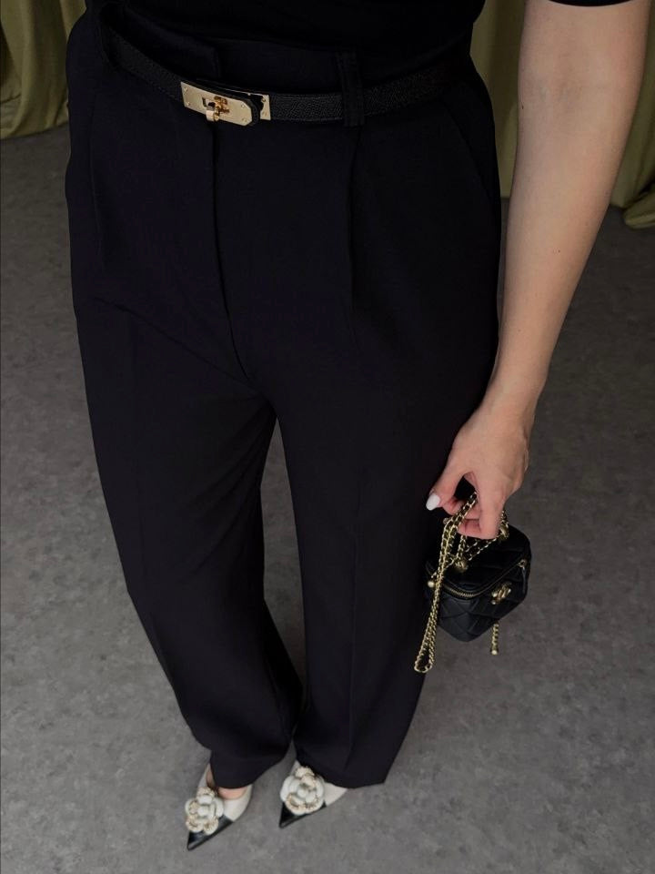 Formal Black Fabric Pants
