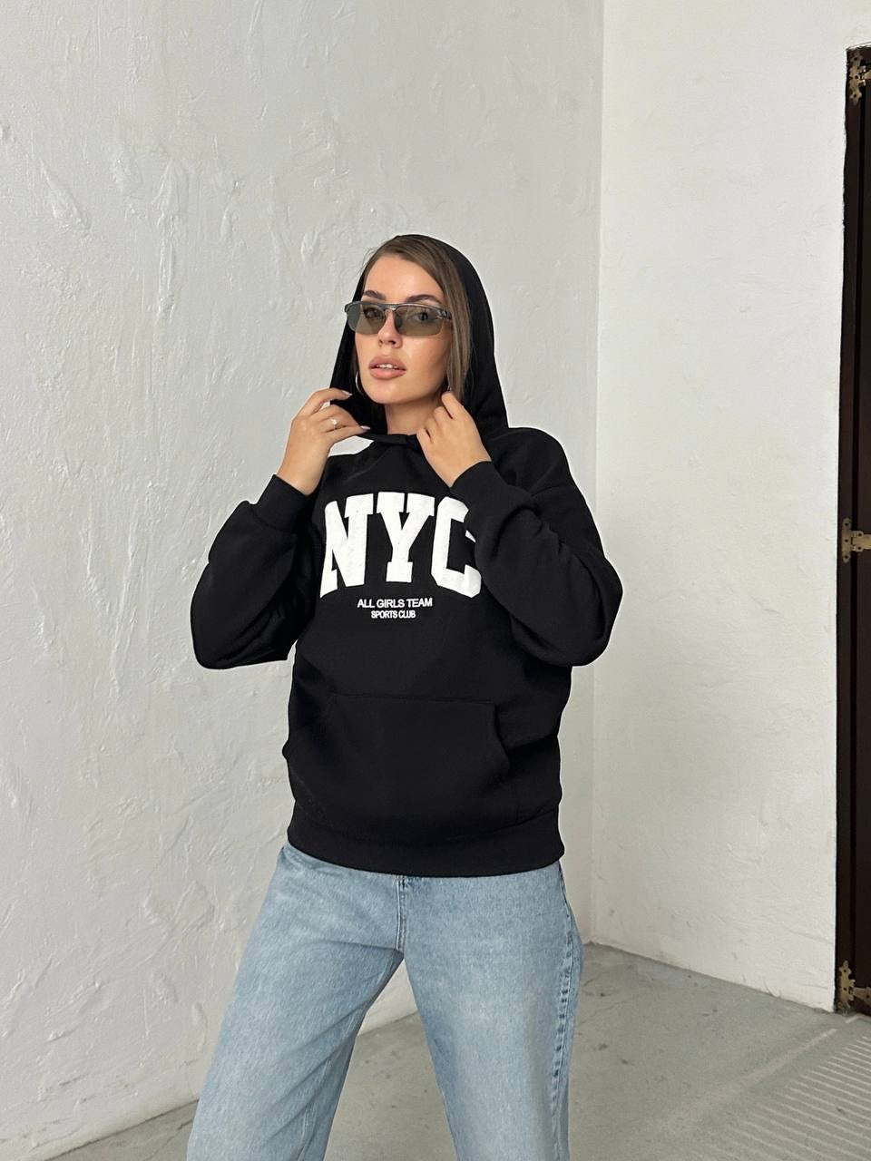 Black New York Hoodie