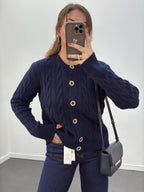 Navy Chunky Cardigan