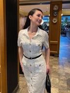 Lace Buttoned Elegance Dress