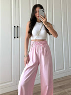 Soft Pink Wide Pants