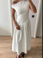 Ivory Flow Midi Dress
