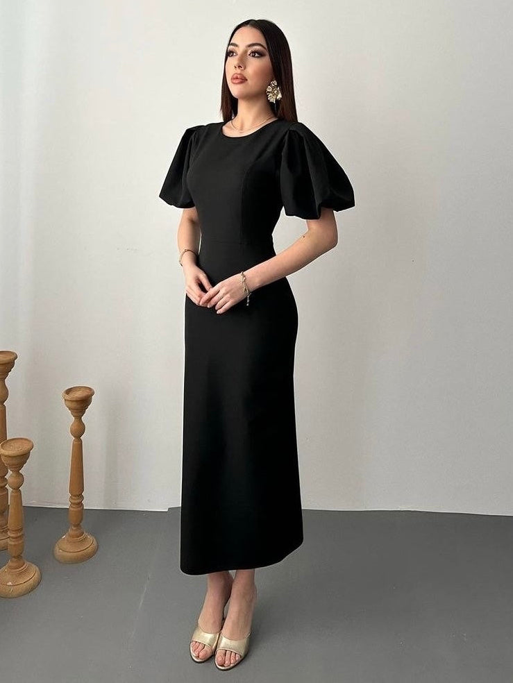 Black Royal Puff Dress