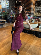 Sandro Tweed Maxi Dress
