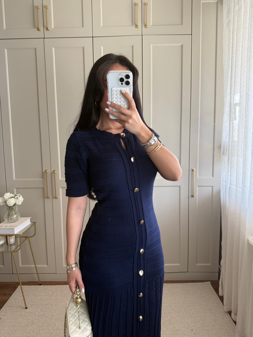 Sandro Navy Blue Dress