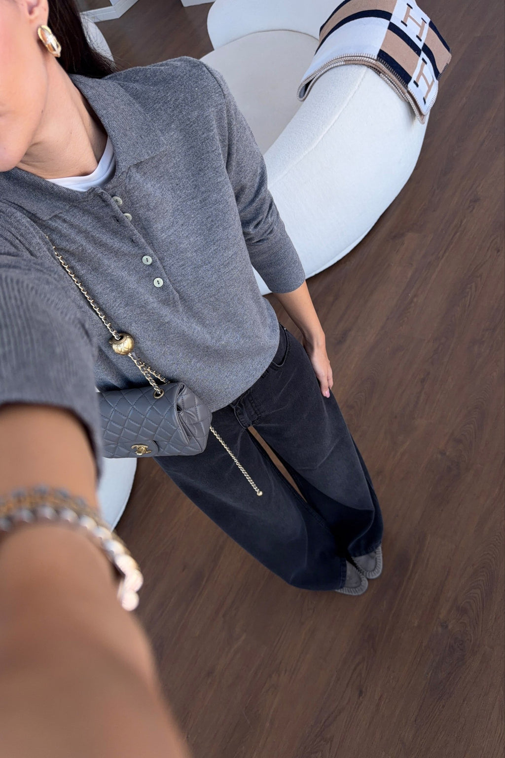 Massimo Dutti Gray Blouse