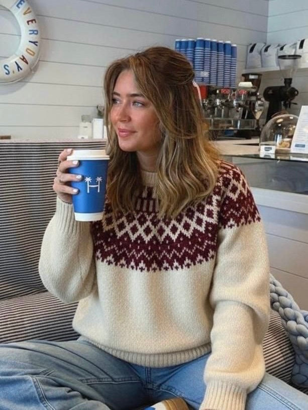 Beige Nordic Sweater