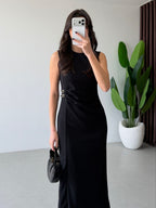 Classic Black Midi Dress