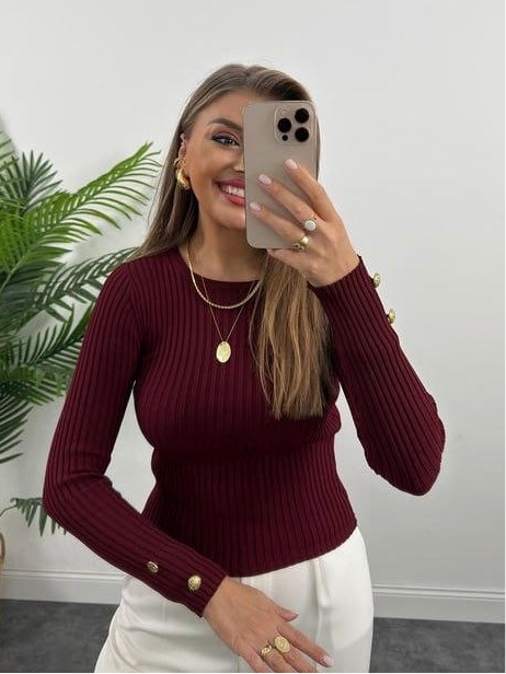 Basic Burgundy Sweater