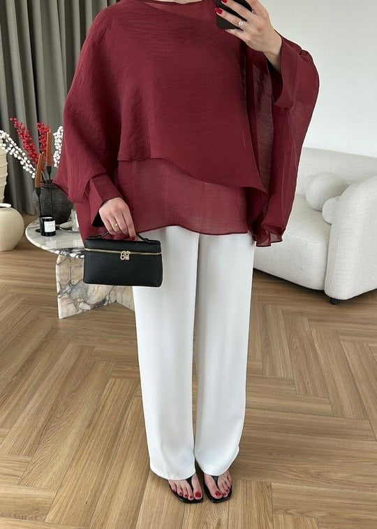 Flowy Batwing Blouse