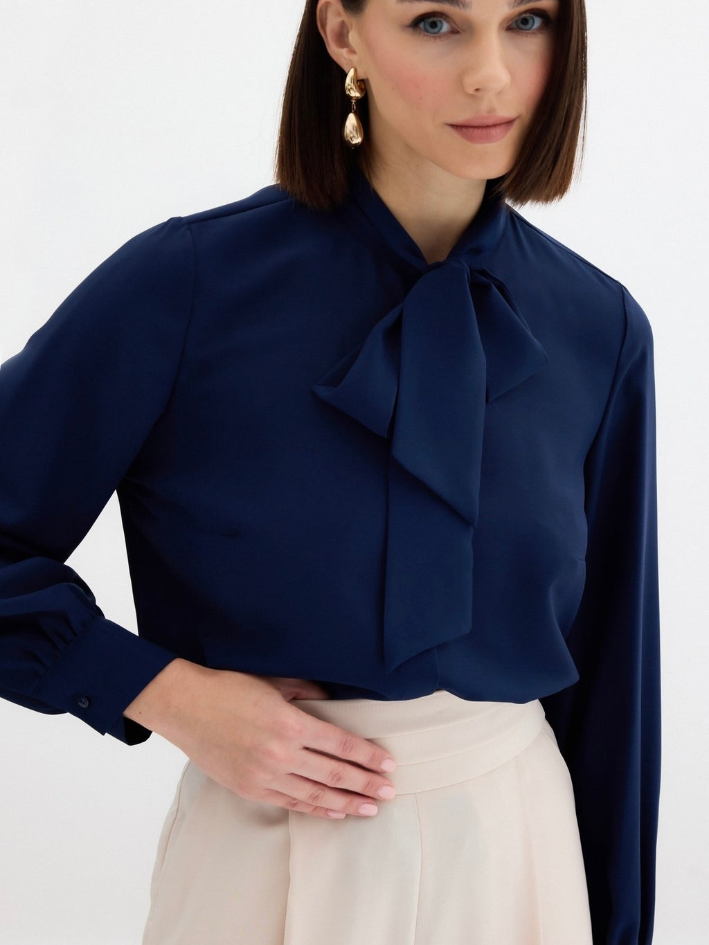 Navy Blue Blouse