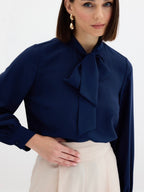 Navy Blue Blouse
