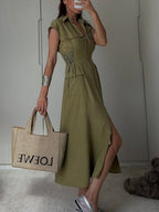Safari Style Midi Dress