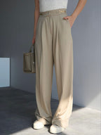 Beige Wide Pants