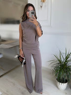 Draped Sleeveless Co-Ord Set