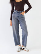High-Waist Straight Leg Jeans