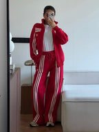 Adidas Red Tracksuit Set