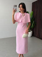 Aurora Cape Midi Dress