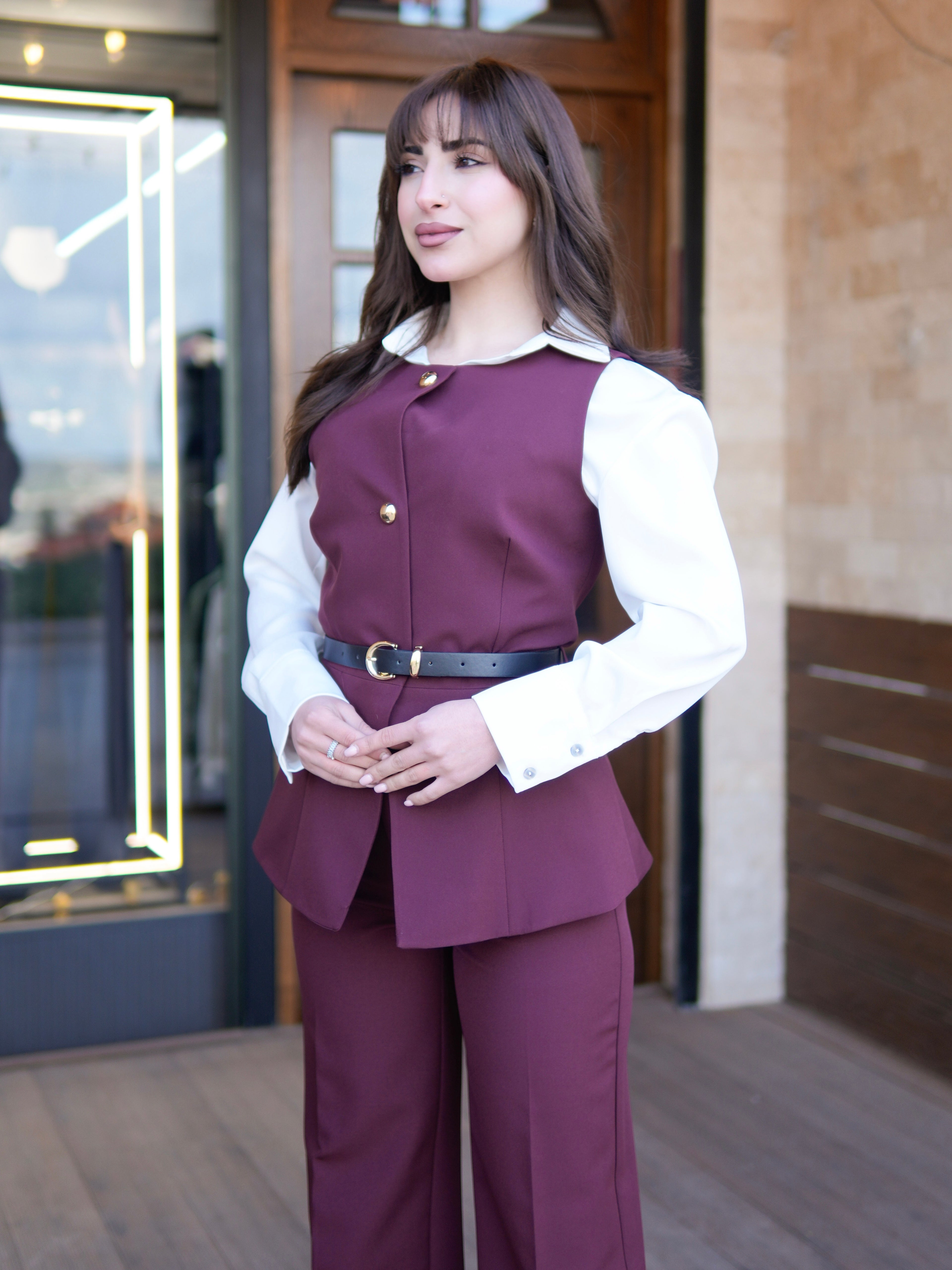 Plum Prestige Two-Piece Set