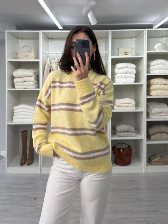 Sunny Striped Knit Sweater