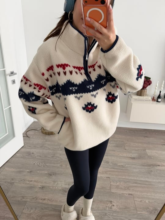 Nordic Pattern Knit Sweater