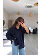 Navy Oversized Shirt