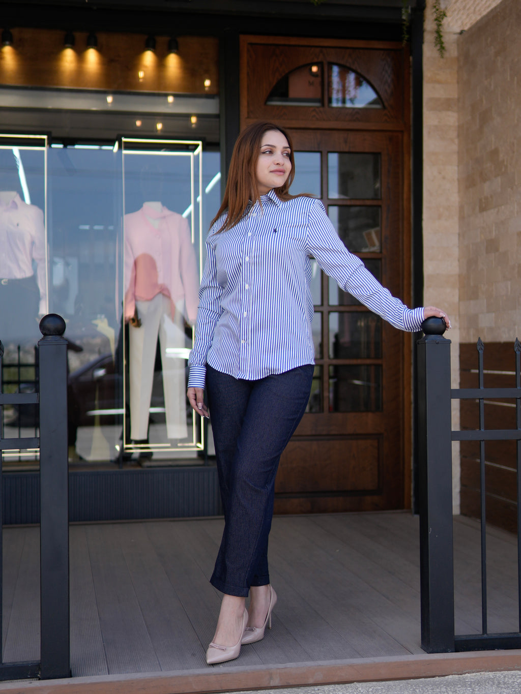 Polo Navy Striped Classic Shirt