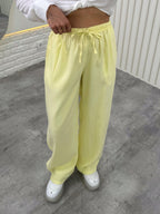 Lemon Breeze Wide-Leg Pants