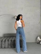 High Waist Straight Jeans