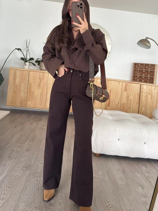Zara Straight Brown Jeans