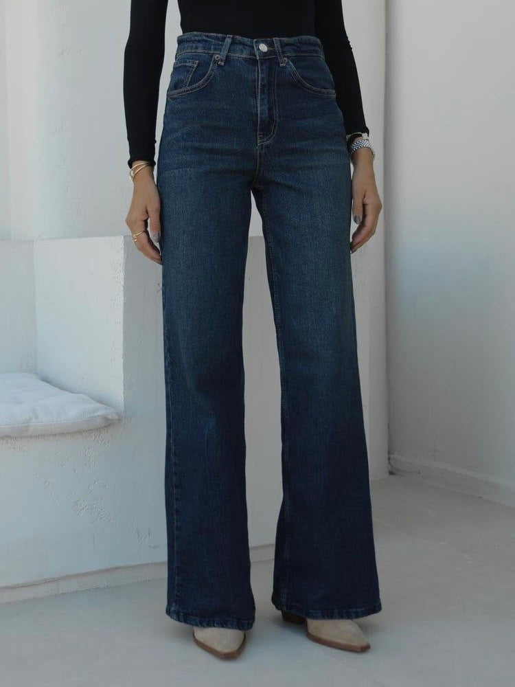 ZARA Straight Wide Leg Jeans