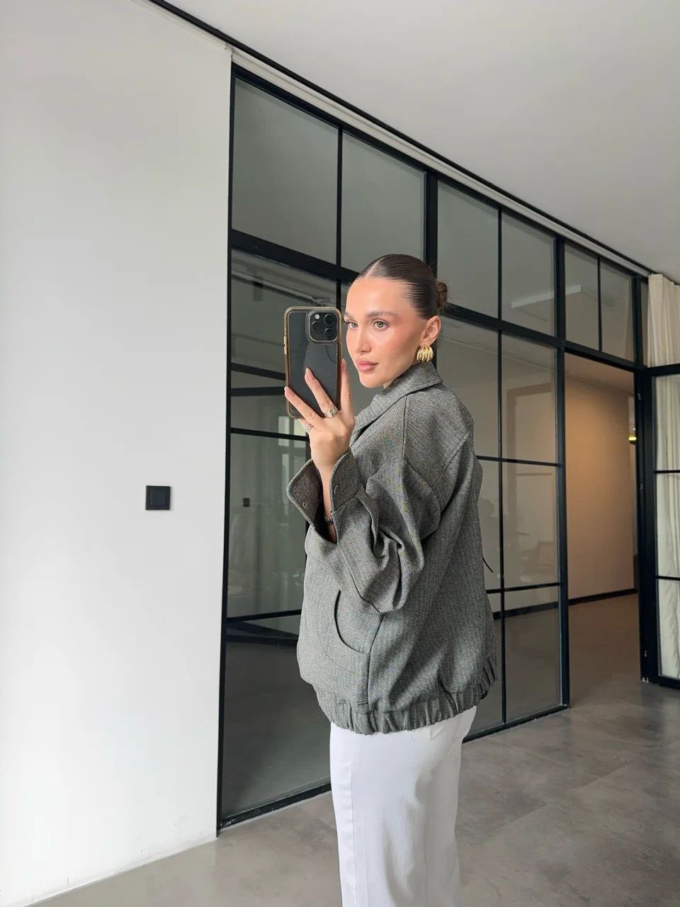 Grey Oversized Jacket
