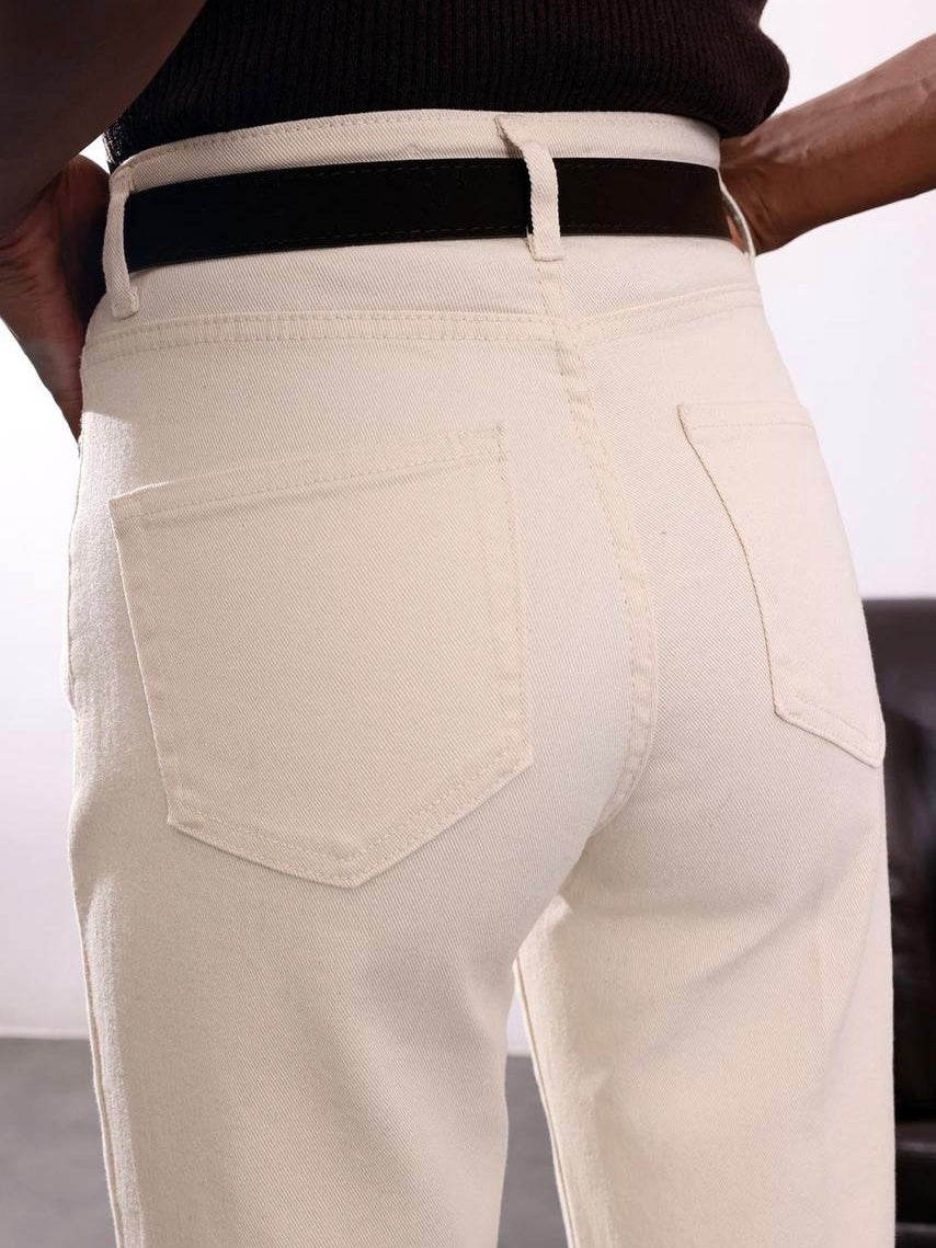 High Waist Straight Jeans