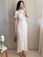 Pearl Elegance Knit Dress