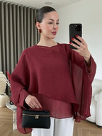 Flowy Batwing Blouse