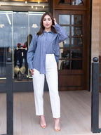 Lacoste Blue Striped Shirt