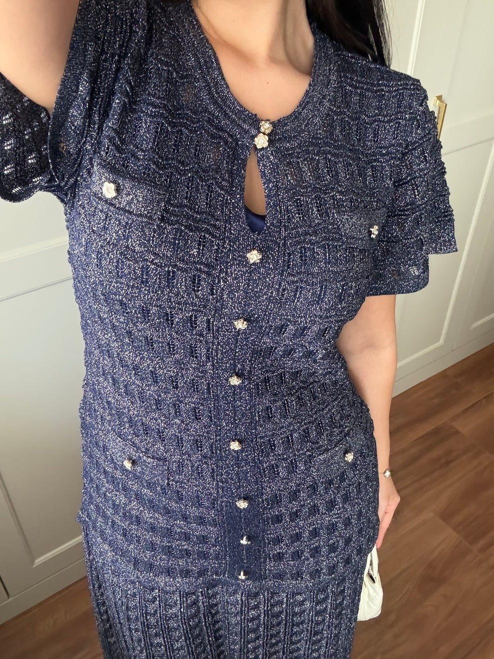 Sandro Tweed Maxi Dress