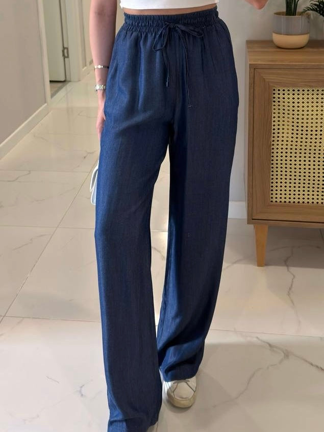 Denim Flow Pants