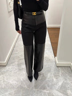 High-Waist Leather Pants